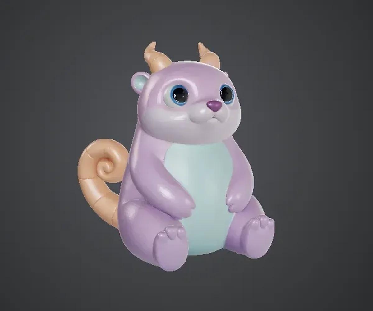 Soft Fantasy Creature – Decorative Figurine - 3D model