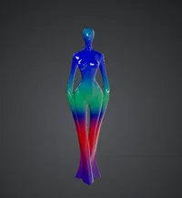 Chromatic Form – Abstract Human Sculpture STL - Preview image 3