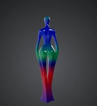 Chromatic Form – Abstract Human Sculpture STL - Preview image 2