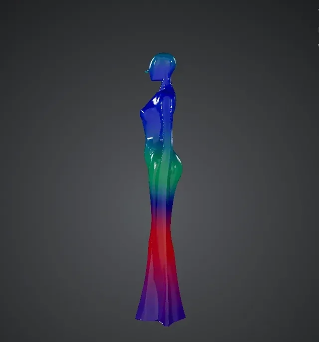 Chromatic Form – Abstract Human Sculpture STL 3D model by admine
