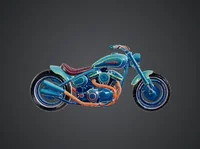 Custom Retro Motorcycle – Detailed 3D Printable Model - Preview image 2