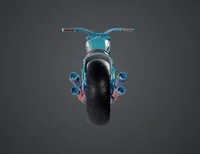 Custom Retro Motorcycle – Detailed 3D Printable Model - Preview image 3