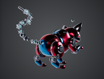 Cyber Mech Cat – Futuristic Robotic Figurine STL - Preview image 3 - STL 3D print