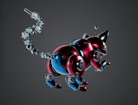 Cyber Mech Cat – Futuristic Robotic Figurine STL - Preview image 3