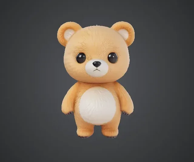 “cute fluffy little bear” 🧸 3D model by admine