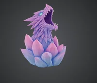 Crystal Dragon Piggy Bank – 3D Printable Fantasy Coin Bank - Preview image 2