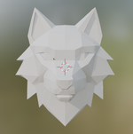 Low Poly Wolf Head Bust – STL 3D Model - Preview image 1 - STL 3D print