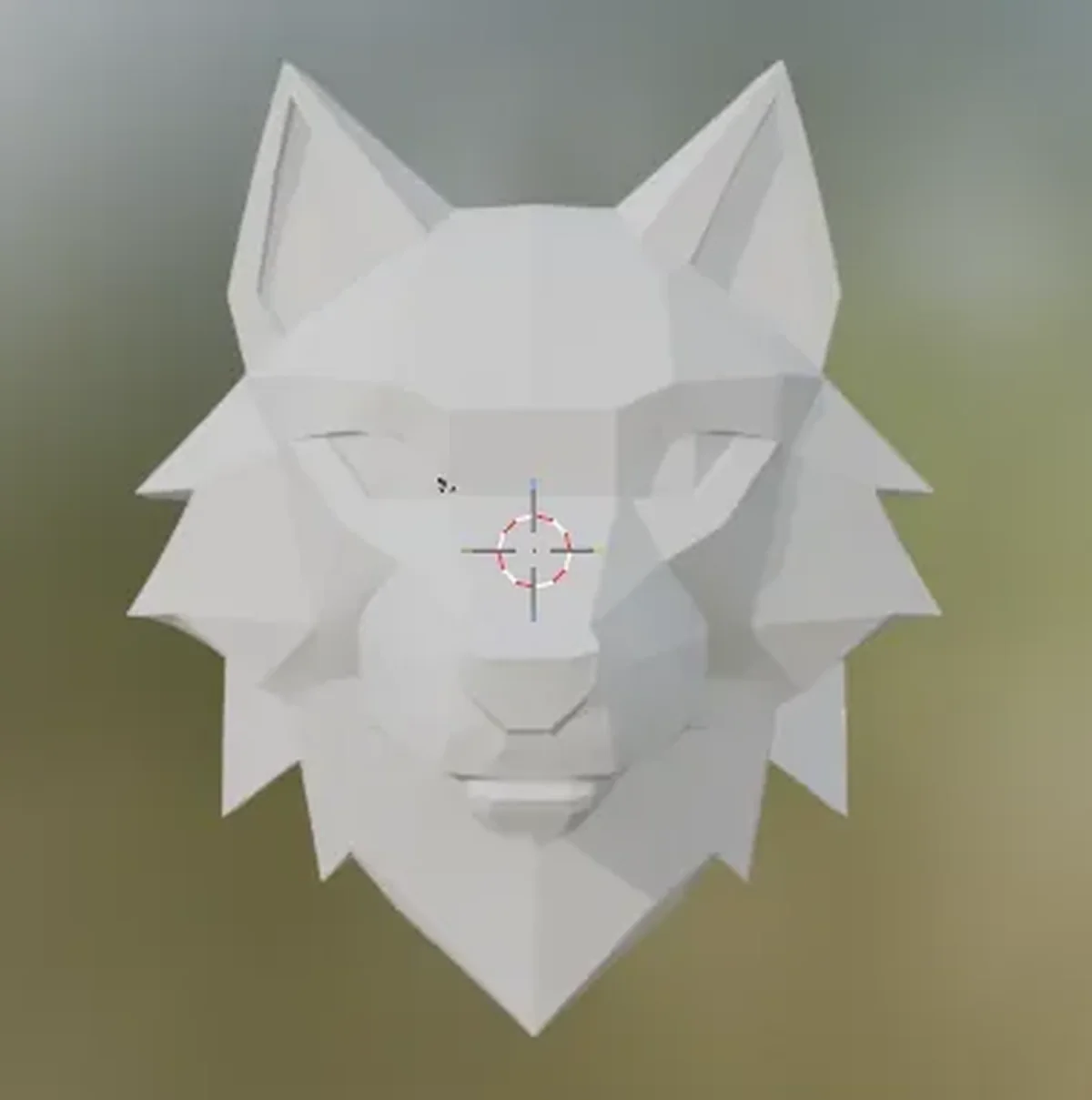 Low Poly Wolf Head Bust – STL 3D Model - 3D model