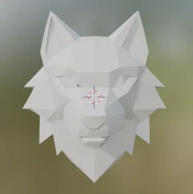 Low Poly Wolf Head Bust – STL 3D Model 3D model by Kirilstl