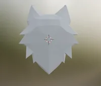 Low Poly Wolf Head Bust – STL 3D Model - Preview image 3