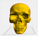 Low Poly Skull Sculpture – STL 3D Model - Preview image 1 - STL 3D print