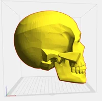 Low Poly Skull Sculpture – STL 3D Model - Preview image 2