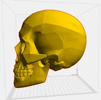Low Poly Skull Sculpture – STL 3D Model - Preview image 3