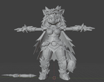 Dragonhide Fox Huntress - Preview image 1 - STL 3D print