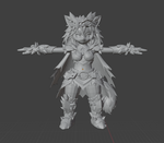 Dragonhide Fox Huntress - Preview image 6 - STL 3D print