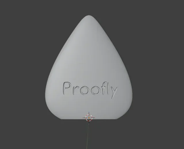 Guitar Pick with Proofly Logo – Custom 3D Printed Plectrum