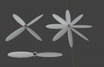 Drone Propeller Set – Multi-Blade Propellers for DC / Brushless Motors (STL) - Preview image 2 - STL 3D print