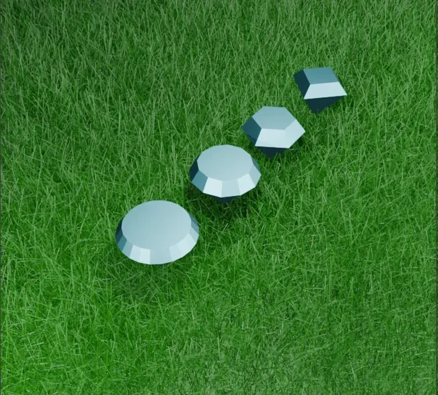 Low Poly Crystal Set 3D model by admine