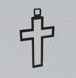 Minimalist Cross Pendant (3D Printable STL) - Preview image 2