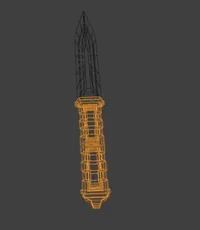 Stylized Fantasy Dagger – Game Ready + 3D Printable (STL + GLB) - Preview image 4