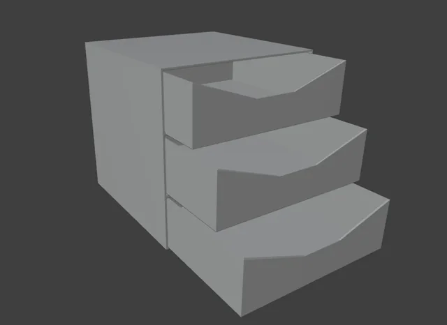Minimalist 3 Drawer Desk Organizer 3D model by admine