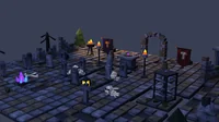Low Poly Dark Fantasy — RPG Environment & Props Pack - Preview image 4