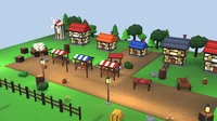 Low Poly Fantasy Village — Environment & Props Pack - Preview image 7