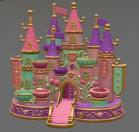 Princess Castle Organizer STL File for 3D Print - Preview image 2
