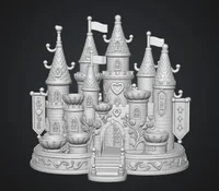 Princess Castle Organizer STL File for 3D Print - Preview image 8