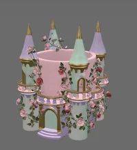 Rose Princess Castle Planter STL File for 3D Print - Preview image 2