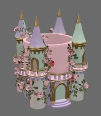 Rose Princess Castle Planter STL File for 3D Print - Preview image 3