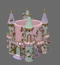Rose Princess Castle Planter STL File for 3D Print - Preview image 4