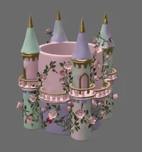 Rose Princess Castle Planter STL File for 3D Print - Preview image 5