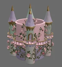 Rose Princess Castle Planter STL File for 3D Print - Preview image 6