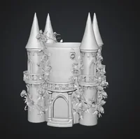 Rose Princess Castle Planter STL File for 3D Print - Preview image 8