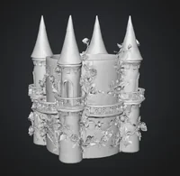 Rose Princess Castle Planter STL File for 3D Print - Preview image 10