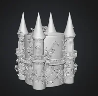 Rose Princess Castle Planter STL File for 3D Print - Preview image 11