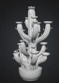 Blooming Cactus Jewelry Organizer STL File for 3D Print - Preview image 7