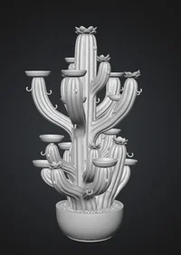 Blooming Cactus Jewelry Organizer STL File for 3D Print - Preview image 9