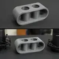 Two-Slot Mic Cradle — 38 mm Desk Stand - Preview image 2