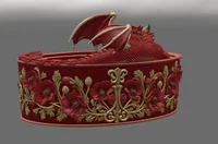 Crimson Poppy Dragon Planter STL File for 3D Print - Preview image 5
