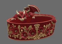 Crimson Poppy Dragon Planter STL File for 3D Print - Preview image 7