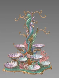 Seahorse Coral Shell Bowl Organizer STL File for 3D Print - Preview image 2