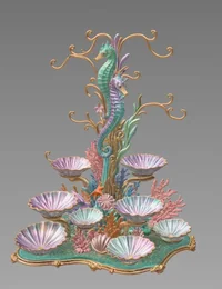 Seahorse Coral Shell Bowl Organizer STL File for 3D Print - Preview image 4