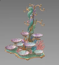 Seahorse Coral Shell Bowl Organizer STL File for 3D Print - Preview image 5