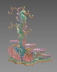 Seahorse Coral Shell Bowl Organizer STL File for 3D Print - Preview image 7