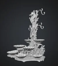 Seahorse Coral Shell Bowl Organizer STL File for 3D Print - Preview image 10