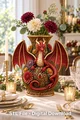 Crimson Floral Dragon Vase STL File for 3D Print