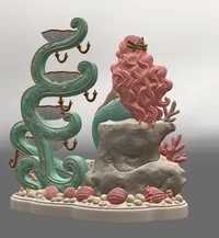 Mermaid Shell Jewelry Organizer STL File for 3D Print - Preview image 7