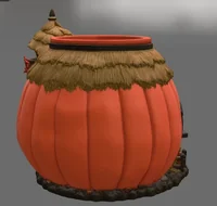 Autumn Pumpkin Cottage Planter STL File for 3D Print - Preview image 7